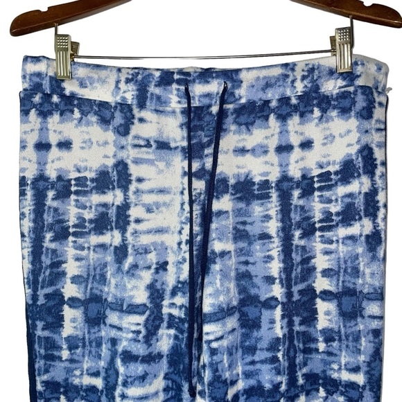 Lucky Brand pajama set pants tank top tie dye blue white soft lounge medium - Picture 3 of 8